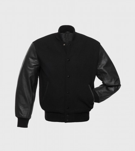 BLACK WOOL/BLACK LEATHER