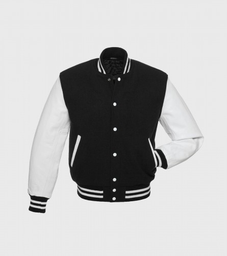 BLACK WOOL/WHITE LEATHER