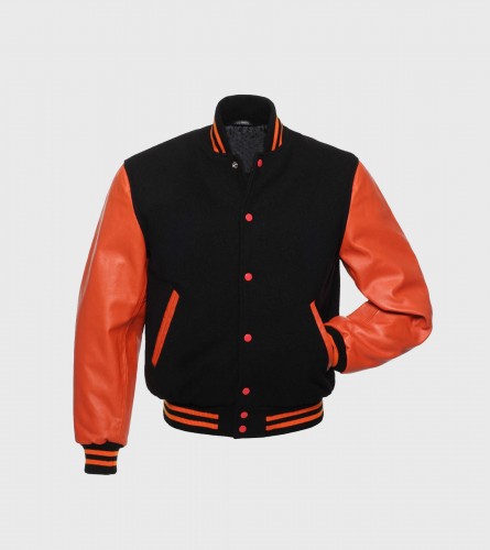 BLACK WOOL/ORANGE LEATHER