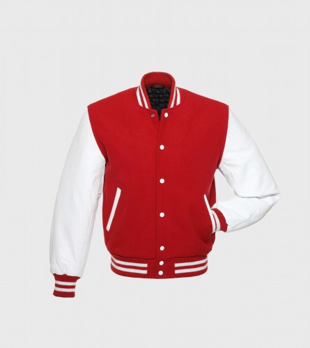 RED WOOL/WHITE LEATHER